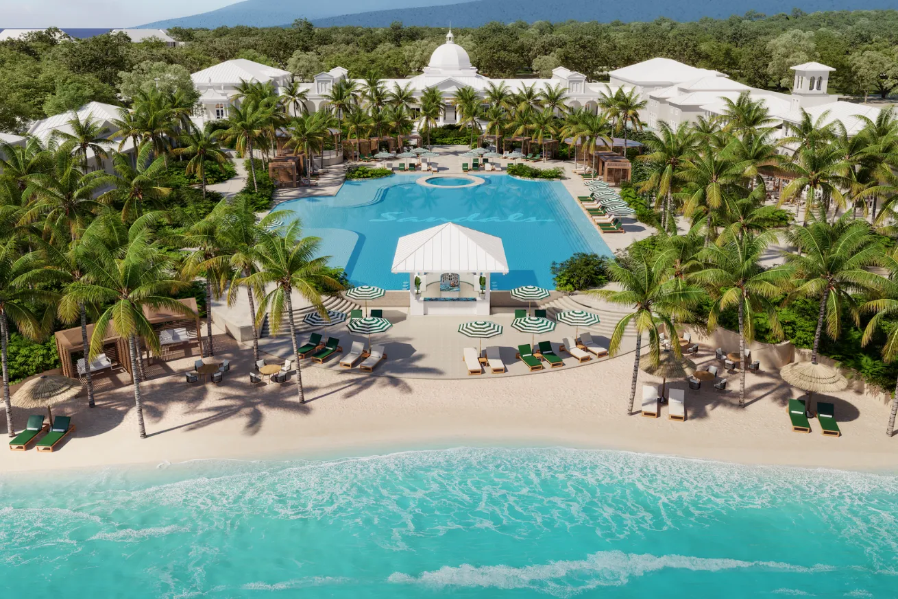 View of the new Sandals South Coast resort in Jamaica