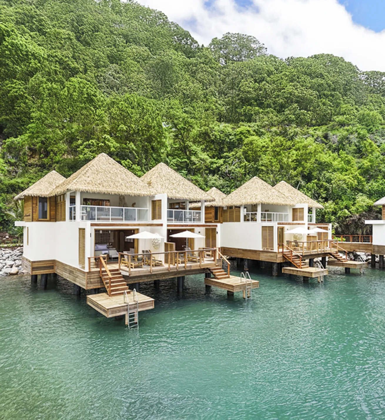 The overwater villas are ideal for guests vying for an immersive ocean experience