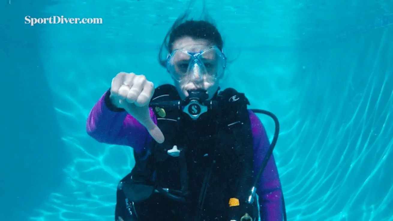 scuba diving hand signals Descend