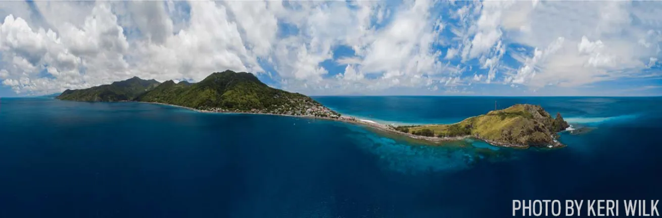 Dominica aerial view scott's head