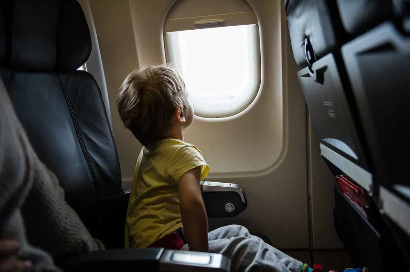 children flying travel