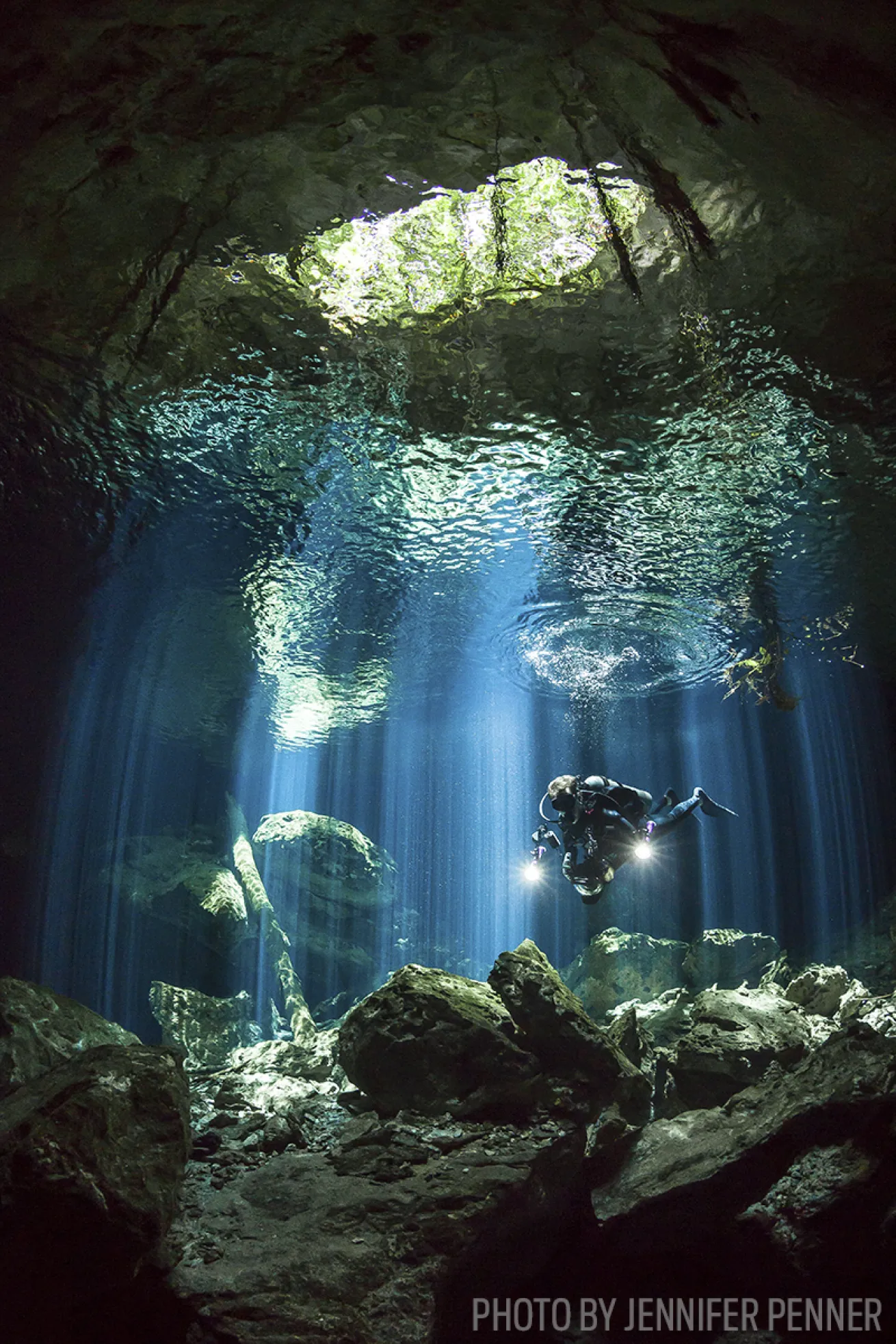 scuba diving cenotes mexico photos