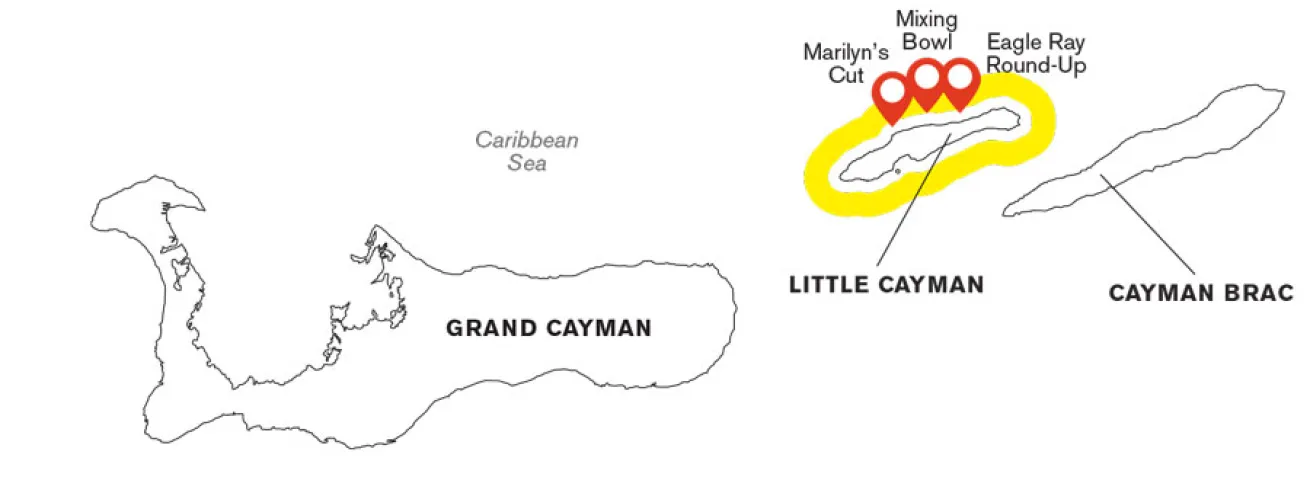 Little Cayman dive map