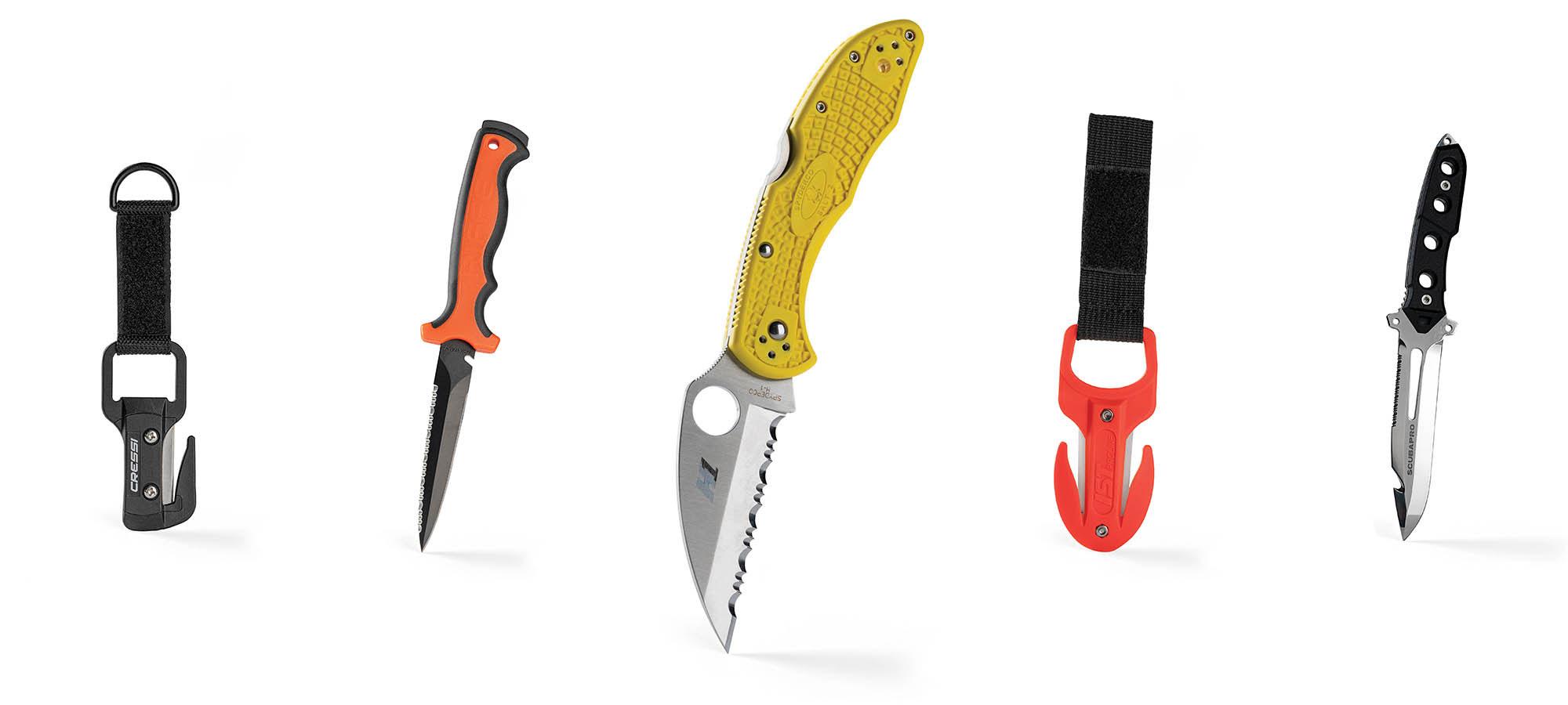 15 Brand-New Dive Knives Tested By ScubaLab