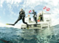 Diver giant-striding