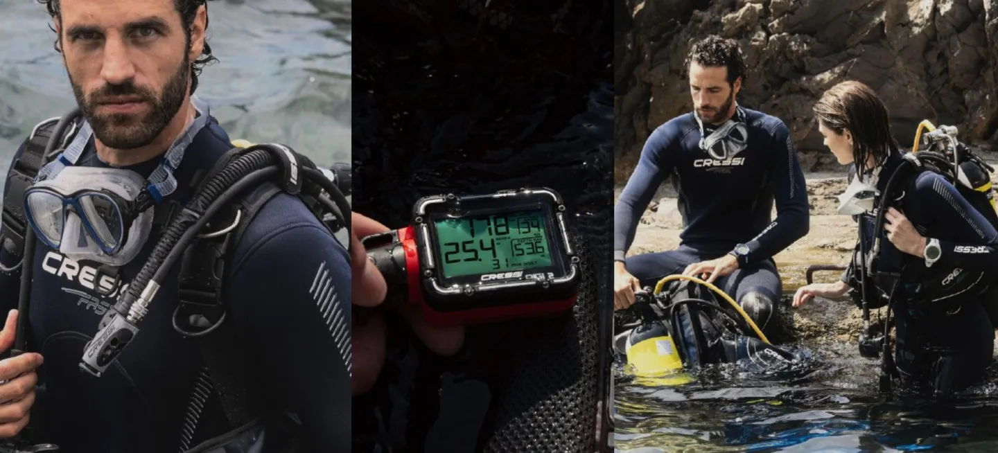 Divers in cressi gear