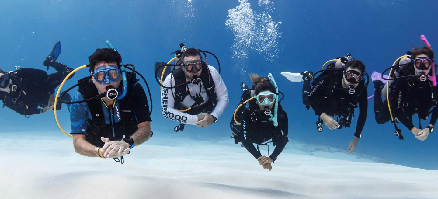 divers wearing sherwood gear