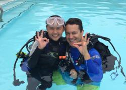 student scuba diver