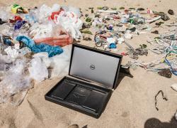 Dell laptop shipped in packaging made from recycled ocean plastic