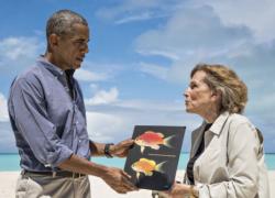 Sylvia Earl and President Obama