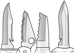 Knives gear learn types