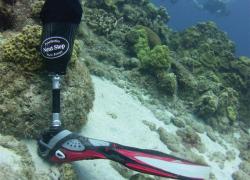 prosthetic scuba diving leg