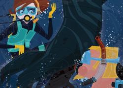 Scuba diver out of air