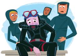 Rebreather diver skips safety check and passes out