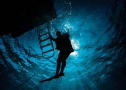 Scuba diver silhouette