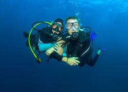 Scuba Diving Couple Underwater