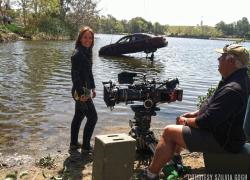 Underwater stuntwoman Szilvia Gogh