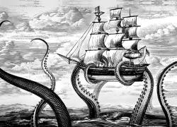 kraken illustration ocean myths