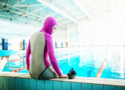 Female Freediver in Pool